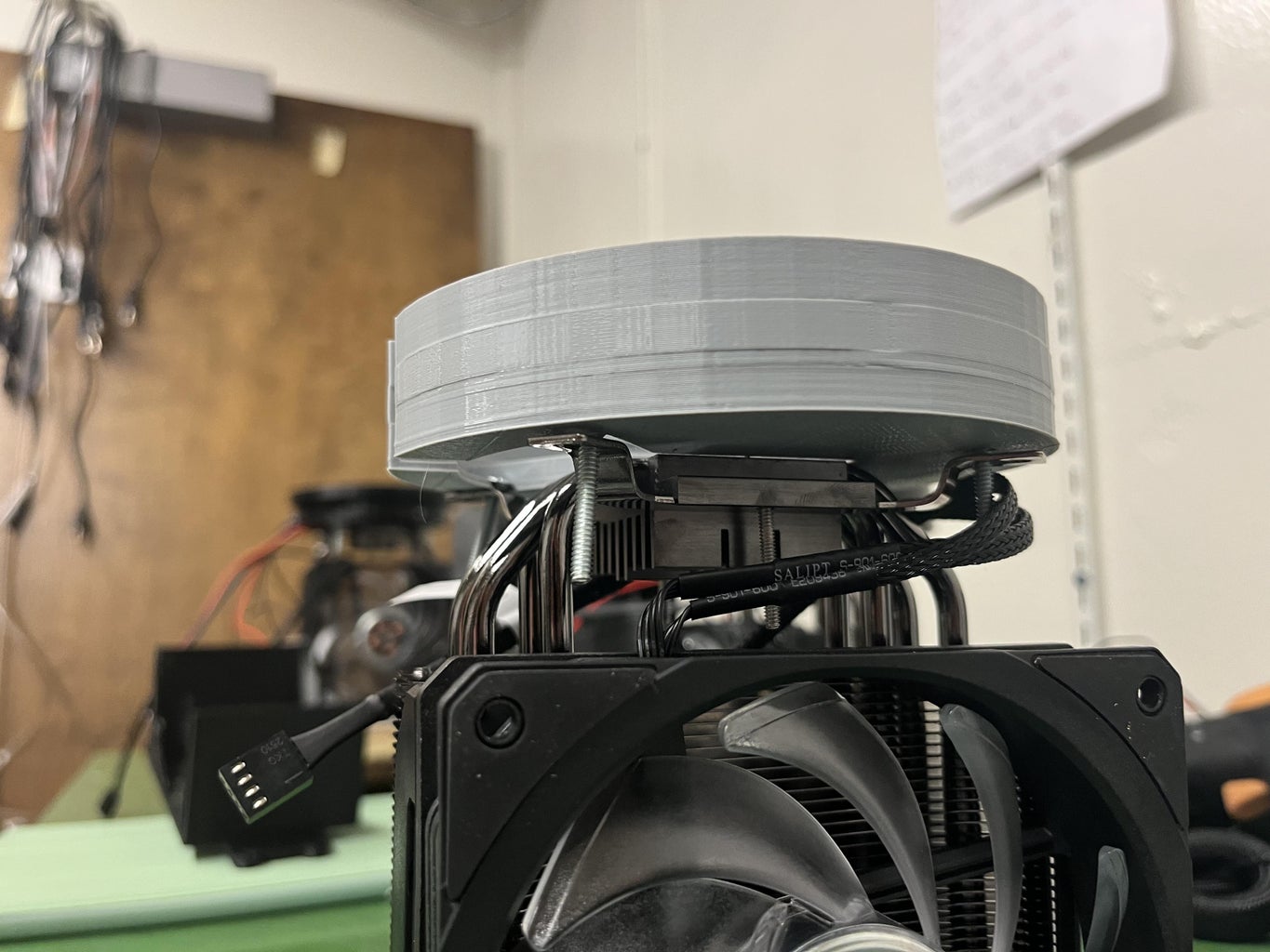 Place 3D Printed Part Onto Hyper 212 Fan