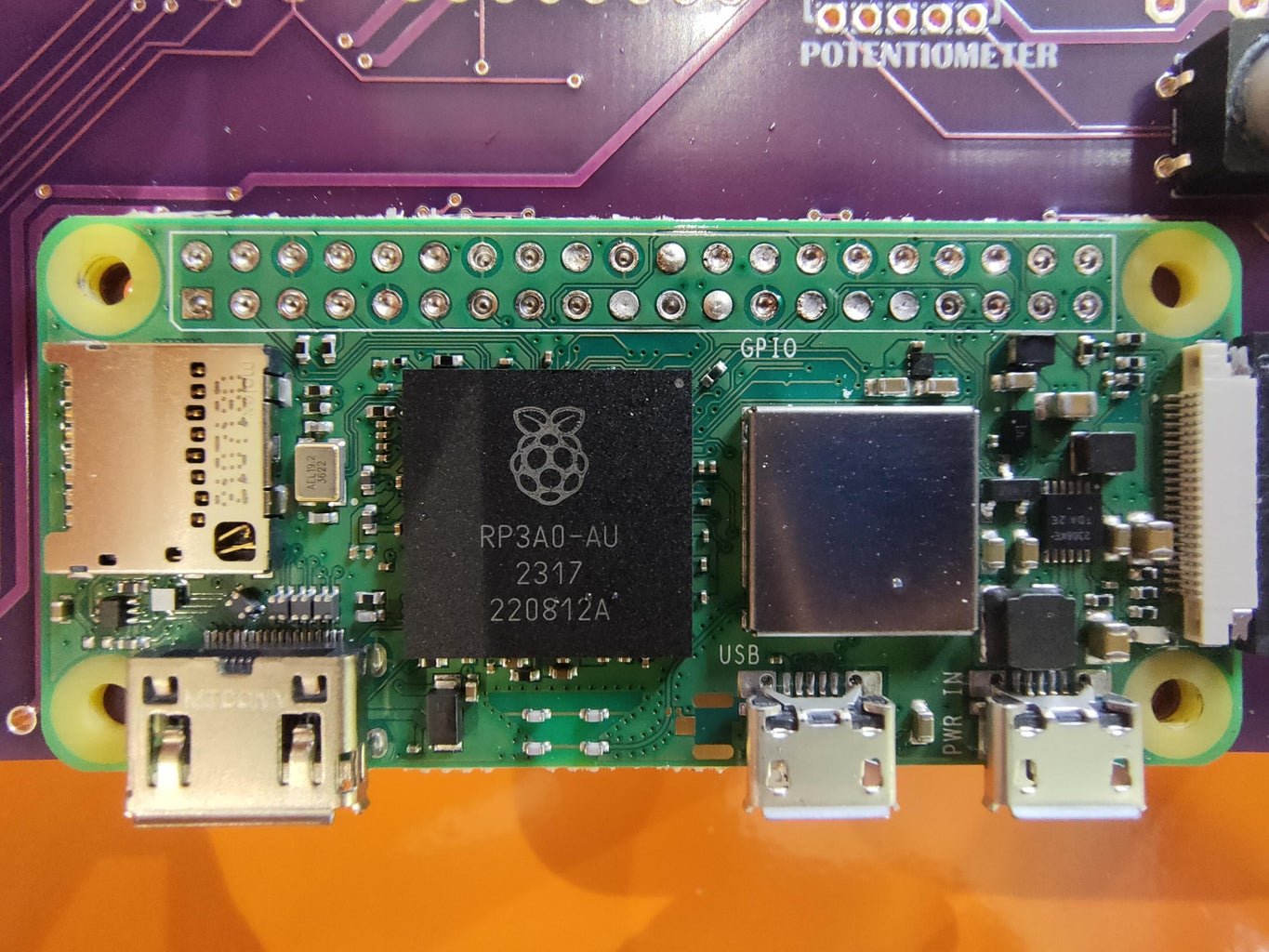 Solder Raspberry Pi Zero 2 W to the Motherboard