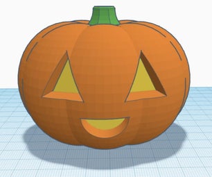 Cute Jack-O-Lantern in Tinkercad