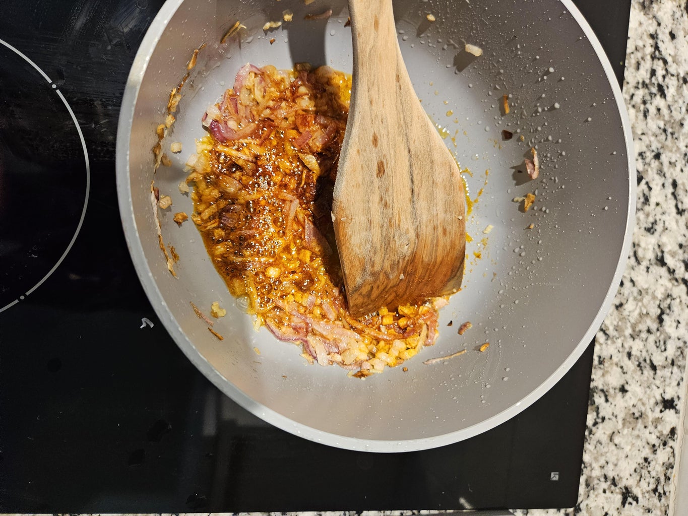 Fry Onions, Garlic, Add All the Spices and Tomatoes, Carrots, Potatoes