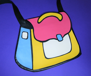 Faux Leather Cartoon Messenger Bag